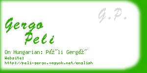 gergo peli business card